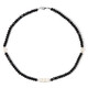 Black Spinel Silver Necklace