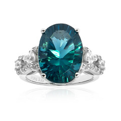 Caribbean Teal Fluorite Silver Ring