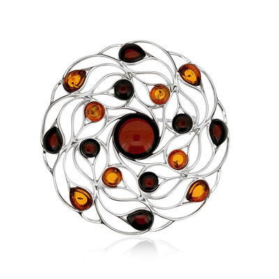 Amber Silver Brooch (dagen)