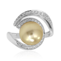 Kabira Golden South Sea Pearl Silver Ring (TPC)