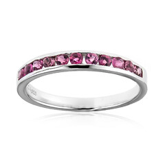 Rubellite Silver Ring