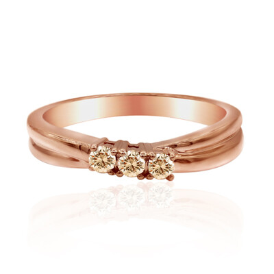 9K SI1 Argyle Rose De France Diamond Gold Ring (Annette)