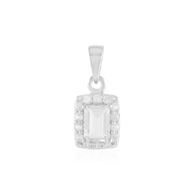 White Quartz Silver Pendant