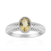 Yellow Beryl Silver Ring