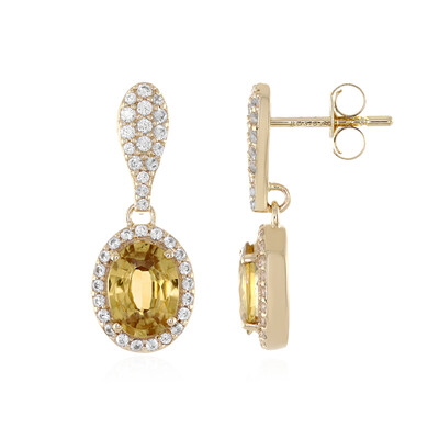 9K Yellow Zircon Gold Earrings (Adela Gold)