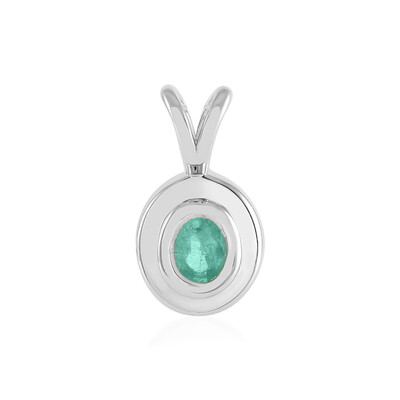 Russian Emerald Silver Pendant