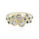 9K White Sapphire Gold Ring (Adela Gold)