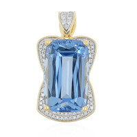 18K AAA Santa Maria Aquamarine Gold Pendant (AMAYANI)