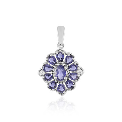 Iolite Silver Pendant