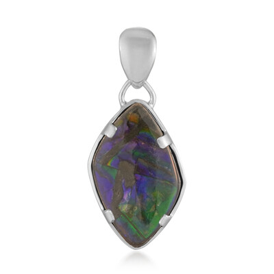 Ammolite Silver Pendant