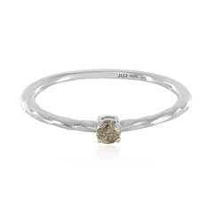 I3 Champagne Diamond Silver Ring