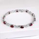 Garnet Silver Bracelet