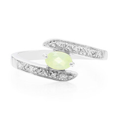 Prehnite Silver Ring