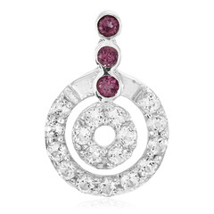 Rubellite Silver Pendant