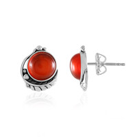 Red Onyx Silver Earrings (Desert Chic)