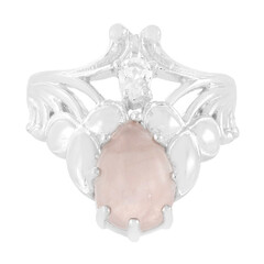 Rose Quartz Silver Ring