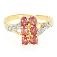 18K Unheated Padparadscha Sapphire Gold Ring (AMAYANI)