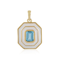 Swiss Blue Topaz Silver Pendant