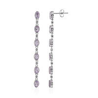 Bolivian Amethyst Silver Earrings