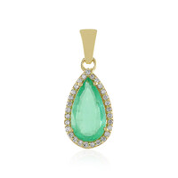 18K Ethiopian Emerald Gold Pendant (AMAYANI)