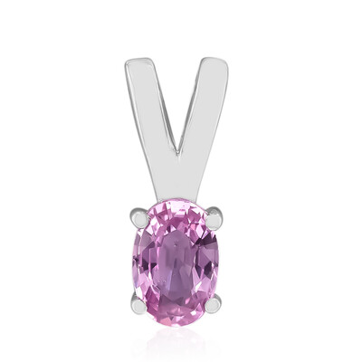 Pink Sapphire Silver Pendant