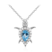 Swiss Blue Topaz Silver Necklace