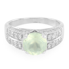 Prehnite Silver Ring