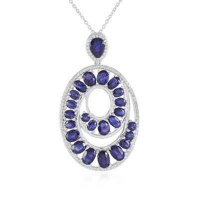 Madagascar Blue Sapphire Silver Necklace