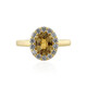 Yellow Zircon Silver Ring