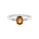 Champagne Zircon Silver Ring