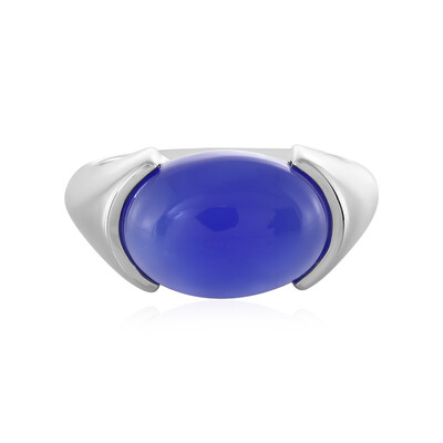 Blue Chalcedony Silver Ring