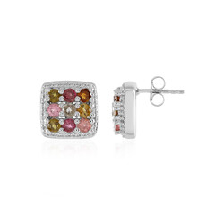 Fancy Tourmaline Silver Earrings