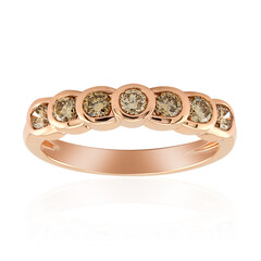 9K SI1 Argyle Rose De France Diamond Gold Ring