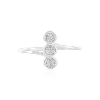 I2 (I) Diamond Silver Ring