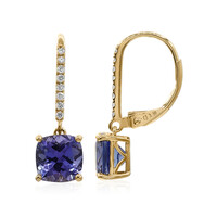 14K AAA Tanzanite Gold Earrings (CIRARI)