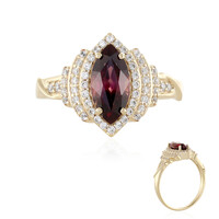 9K Pink Zircon Gold Ring (Adela Gold)