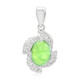 Imperial Chrysoprase Silver Pendant