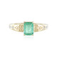 9K Russian Emerald Gold Ring