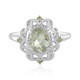 Green Amethyst Silver Ring