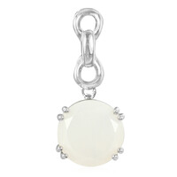 White Moonstone Silver Pendant