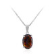 Cognac Mystic Quartz Silver Necklace