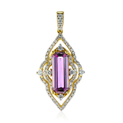 18K Pink Diaspore Gold Pendant (AMAYANI)