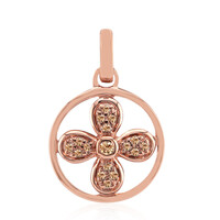 9K SI1 Argyle Rose De France Diamond Gold Pendant