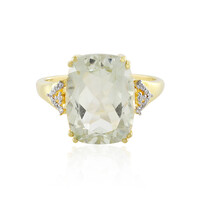 Green Amethyst Silver Ring