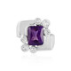 Siberian Amethyst Silver Ring (de Melo)