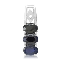 Blue Sapphire Silver Pendant