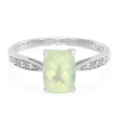 Prehnite Silver Ring