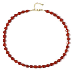 Red Onyx Silver Necklace