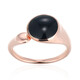 Black Agate Silver Ring