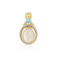 Rainbow Moonstone Silver Pendant